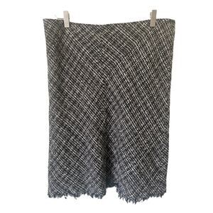 Spiegel Tweed Twee Career Office‎ Work Corporate Fringe Pencil Skirt Size 16